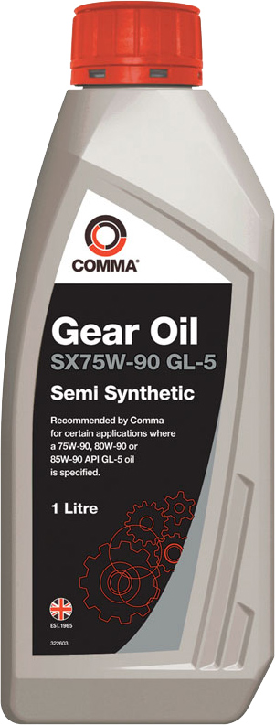 Олива трансмісійна COMMA Gear Oil SX75W-90 GL5 1 л (SX1L)